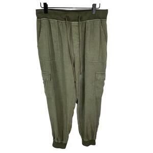 American Eagle Mens Olive Green Cargo Joggers size L Tencel/Cotton